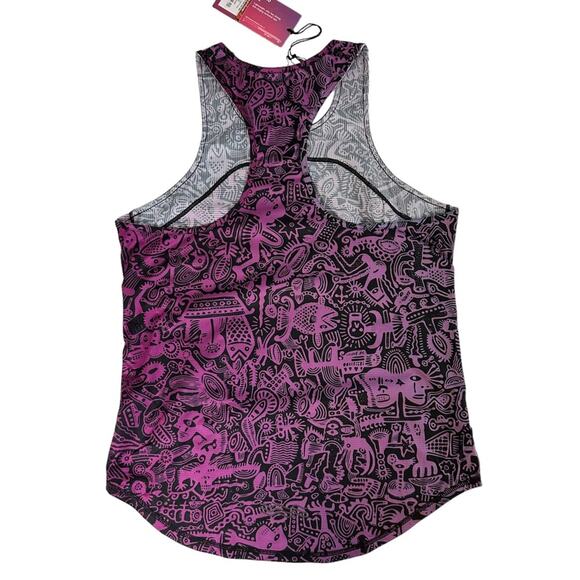 Janji Tank Top Helio Tech Batik Purple Running Essentials Singlet New XS NWT - Picture 2 of 16